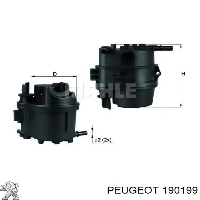 Фильтр тонкой очистки топлива Peugeot/Citroen 190199 цена, от 60.04 USD