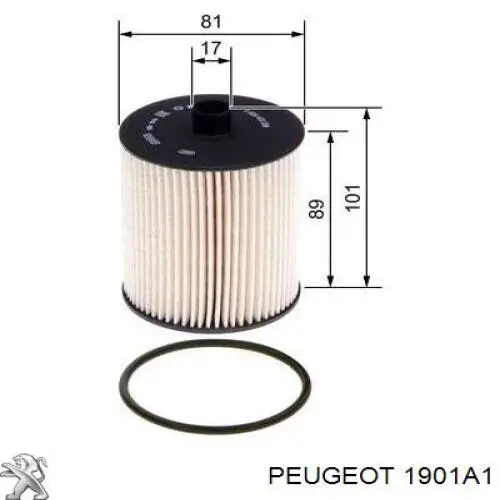 Фильтр тонкой очистки топлива Peugeot/Citroen 1901A1 цена, от 15.49 USD
