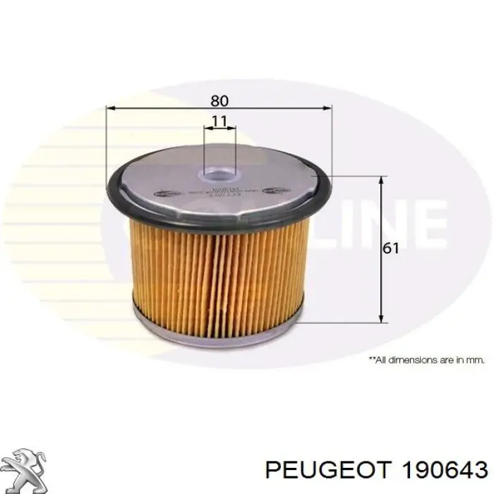 Топливный фильтр 190643 Peugeot/Citroen