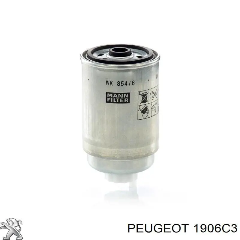 Купить 1906C3 Peugeot/Citroen Фильтр-отстойник топлива грубой очистки