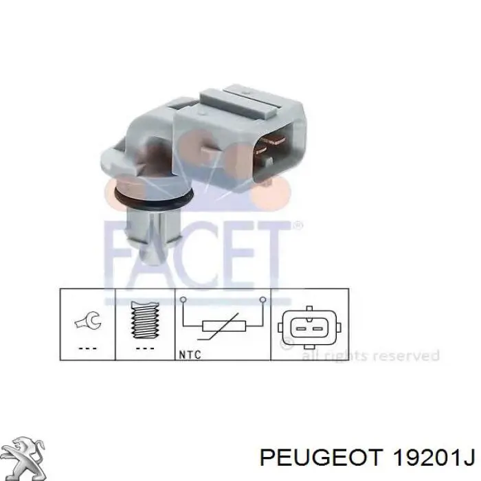 Купить 19201J Peugeot/Citroen Терморегулятор воздуха