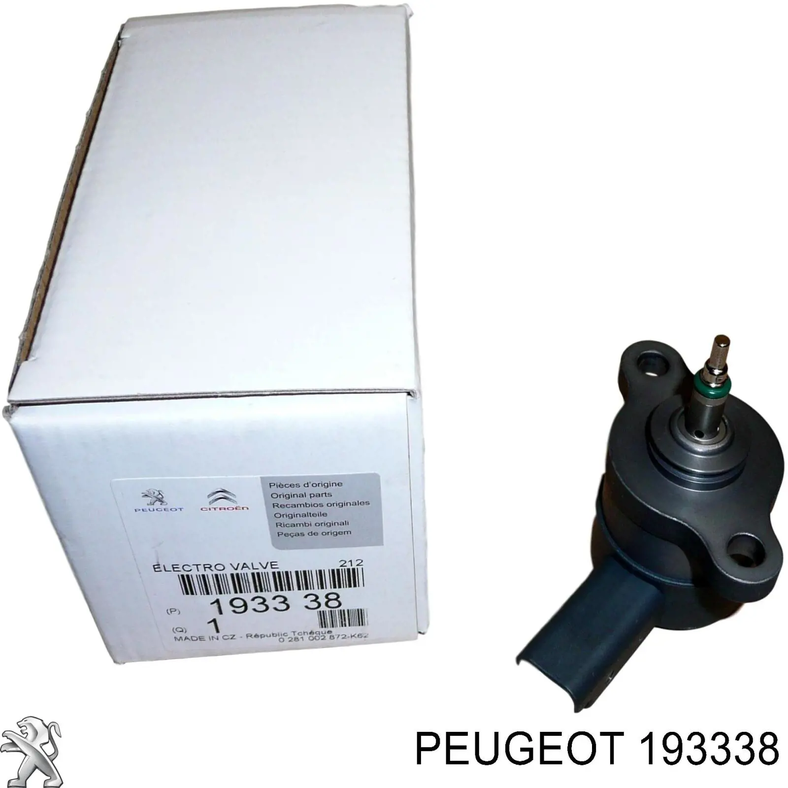 Клапан редукционный 193338 Peugeot/Citroen