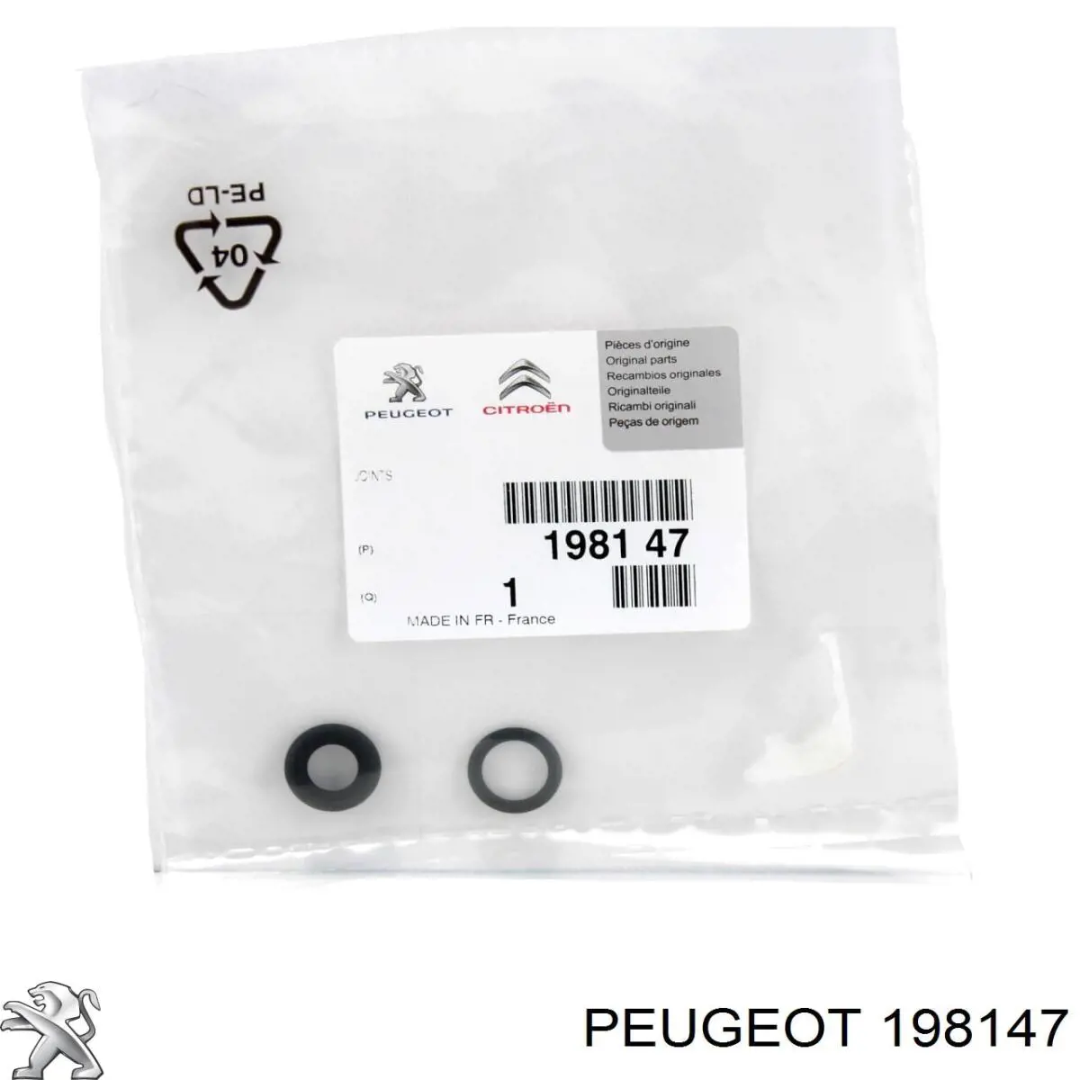 Kit de reparación, inyector 198147 Peugeot/Citroen