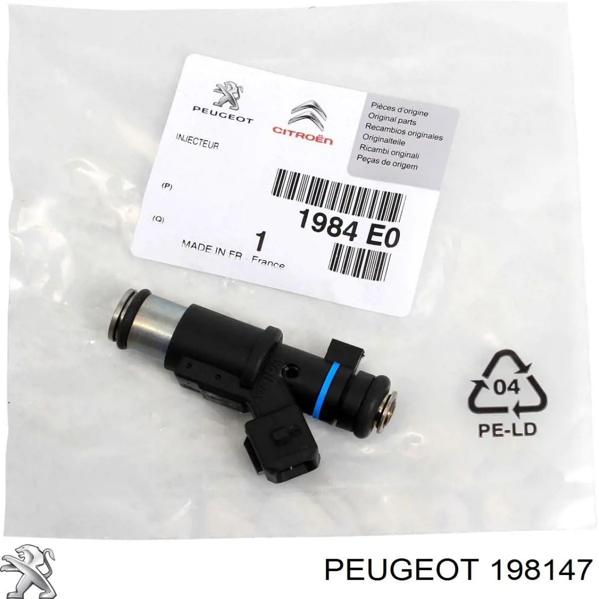 198147 Peugeot/Citroen Kit de reparação do injetor