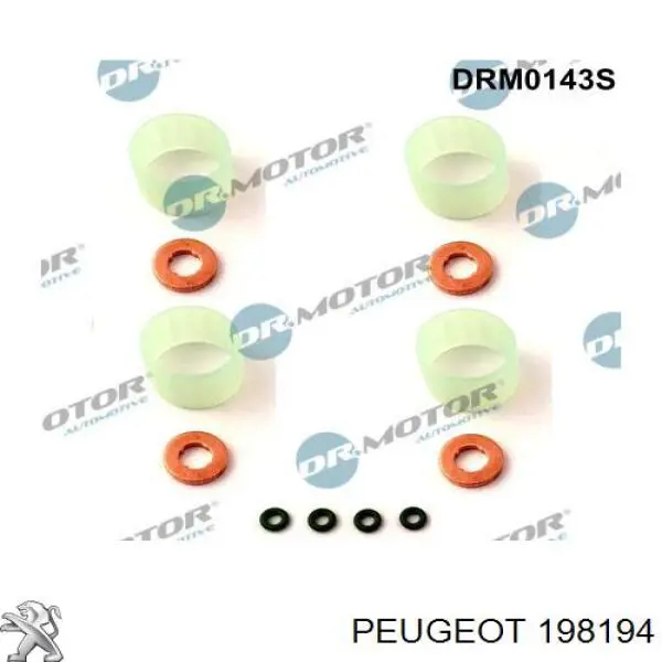 Compre 198194 Peugeot/Citroen Anel (arruela) do injetor de ajuste