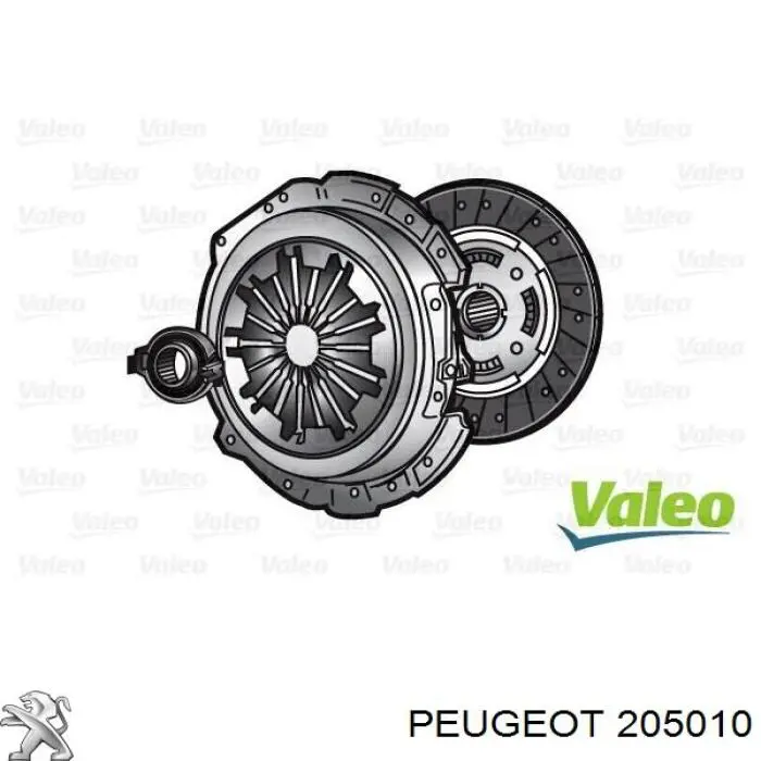 Kit de embrague (3 partes) 205010 Peugeot/Citroen