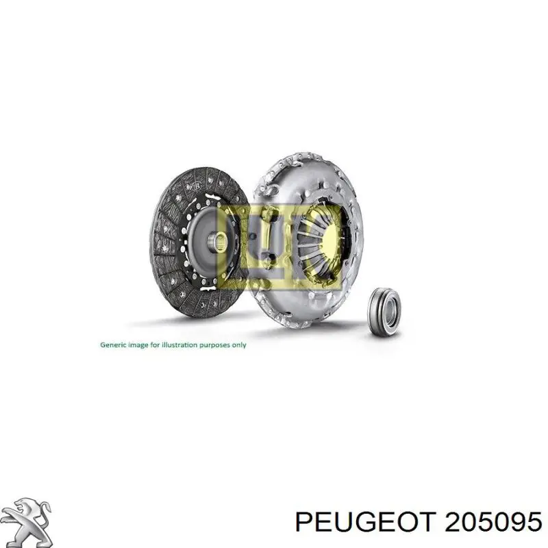 Kit de embrague (3 partes) 205095 Peugeot/Citroen