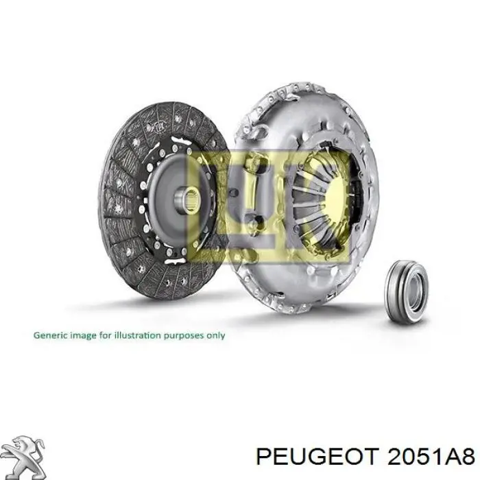 Kit de embrague (3 partes) 2051A8 Peugeot/Citroen