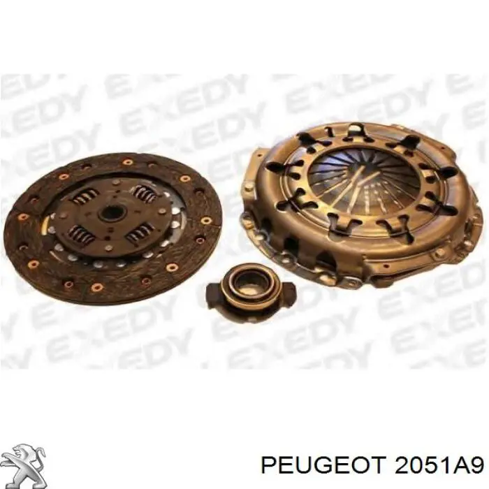 Комплект сцепления (3 части) Peugeot/Citroen 2051A9 цена, от 152.15 USD