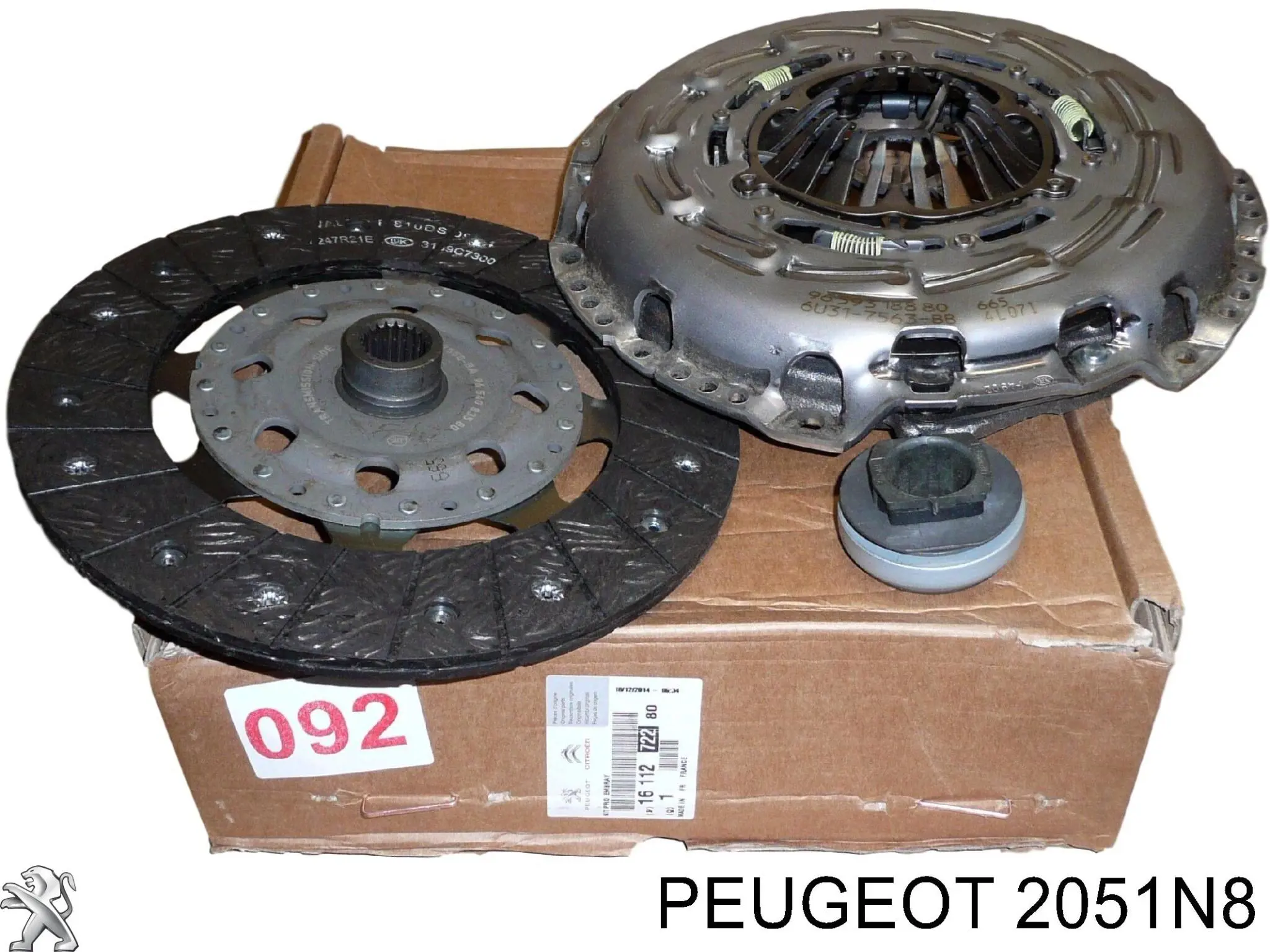 2051N8 Peugeot/Citroen kit de embraiagem (3 peças)