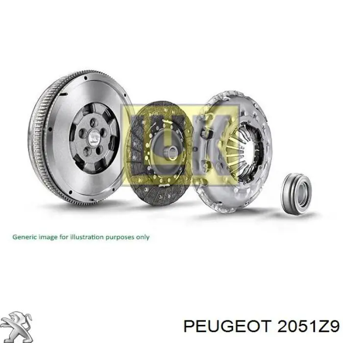 2051Z9 Peugeot/Citroen kit de embraiagem (3 peças)