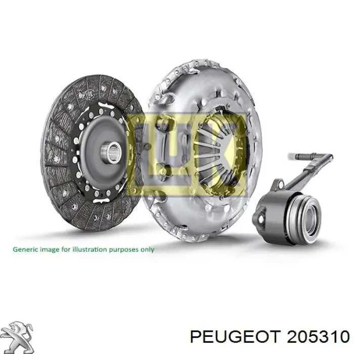 Kit de embrague (3 partes) 205310 Peugeot/Citroen