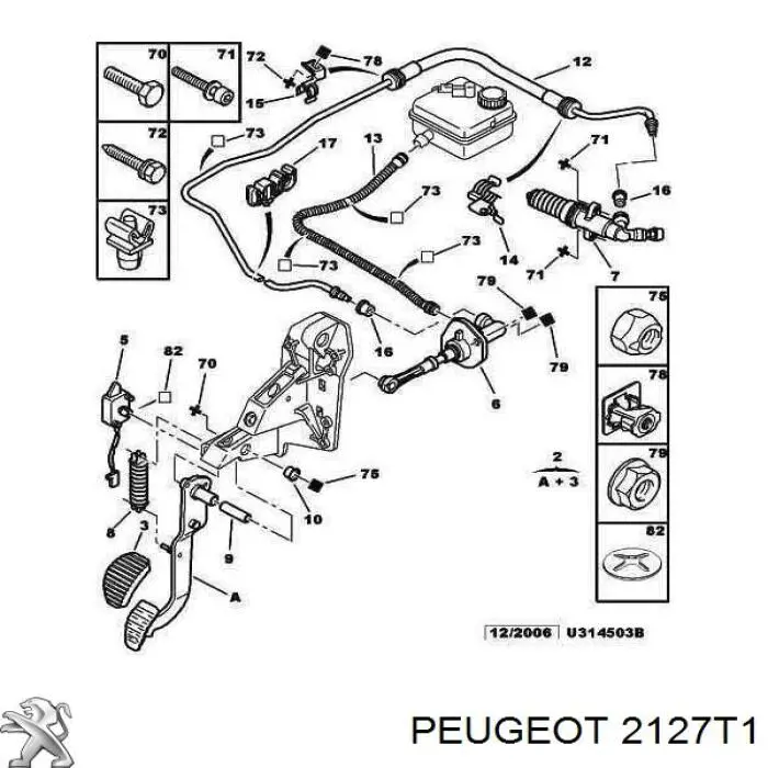 Педаль сцепления на Citroen Xsara Picasso N68