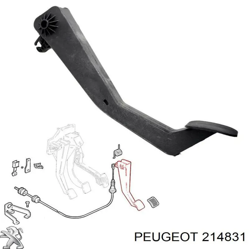 Pedal embrague 214831 Peugeot/Citroen