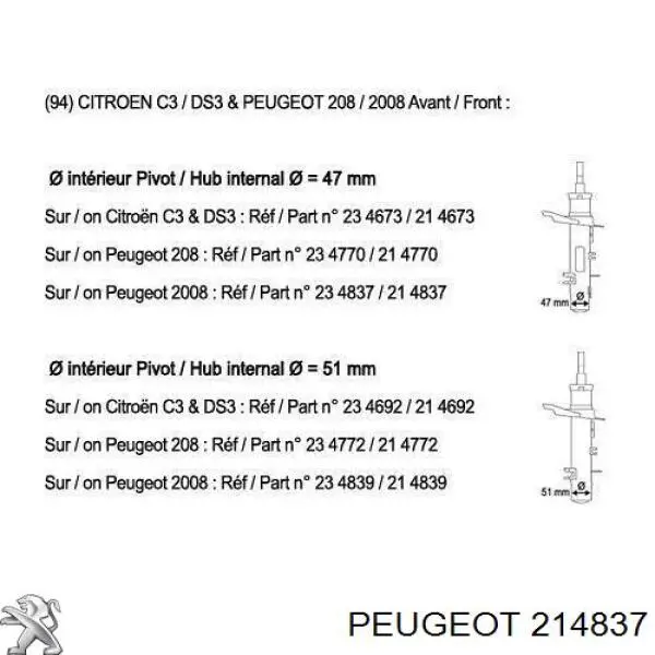 Купить 214837 Peugeot/Citroen Пружина педали сцепления