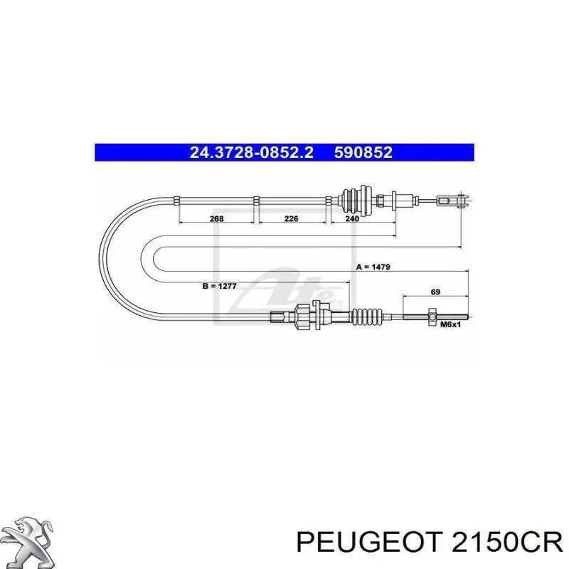 Cable de embrague 2150CR Peugeot/Citroen