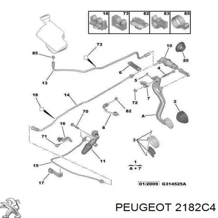 Купить 218230 Peugeot/Citroen Главный цилиндр сцепления