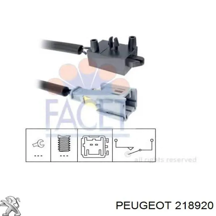 Датчик включения сцепления 218920 Peugeot/Citroen