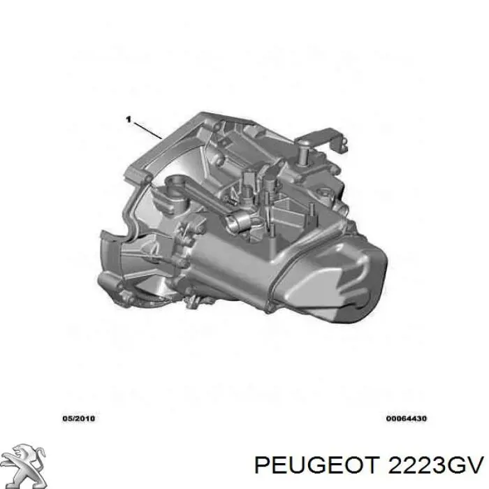 2223GW Peugeot/Citroen caixa de mudança montada (caixa mecânica de velocidades)