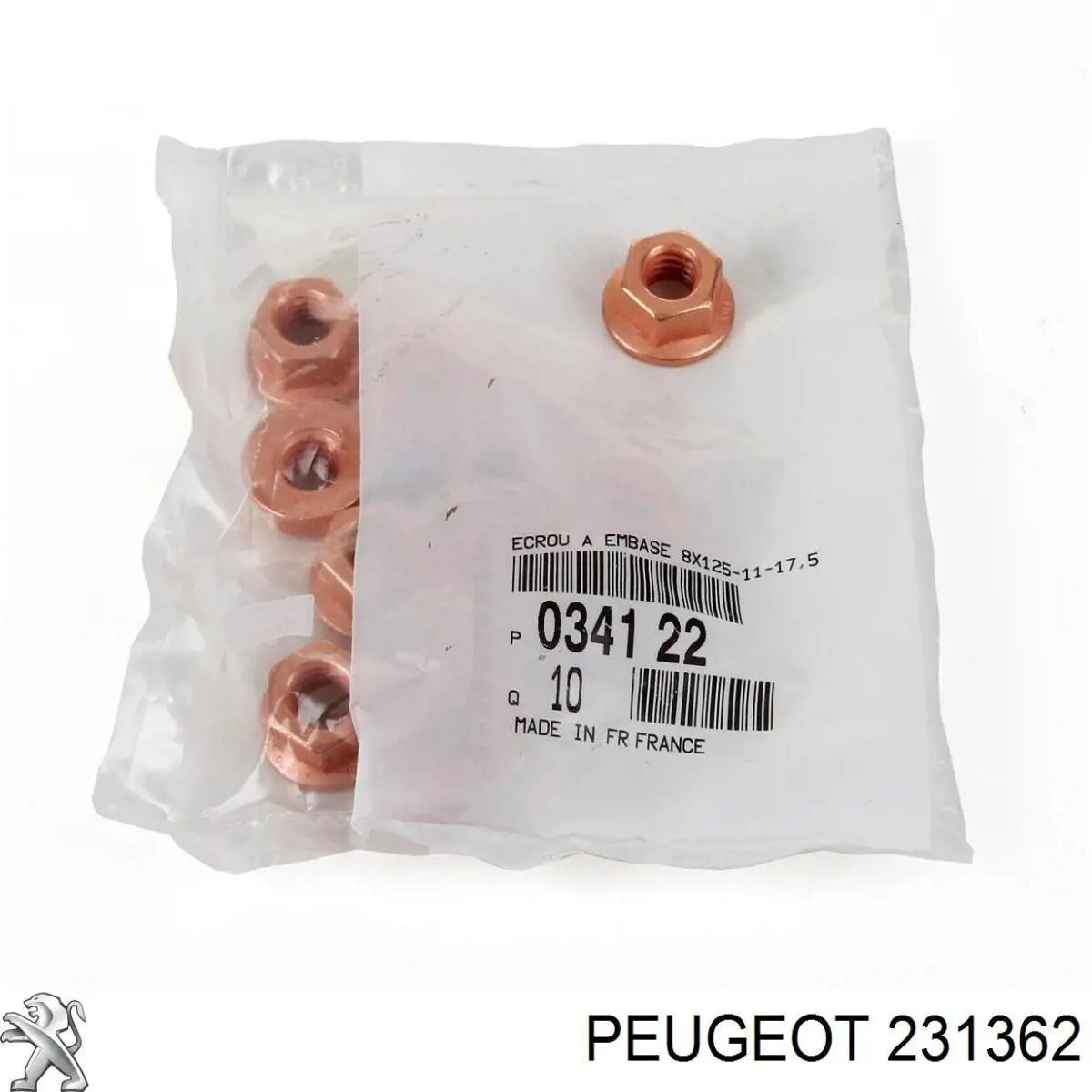 Купить 231362 Peugeot/Citroen Болт (гайка) крепежа