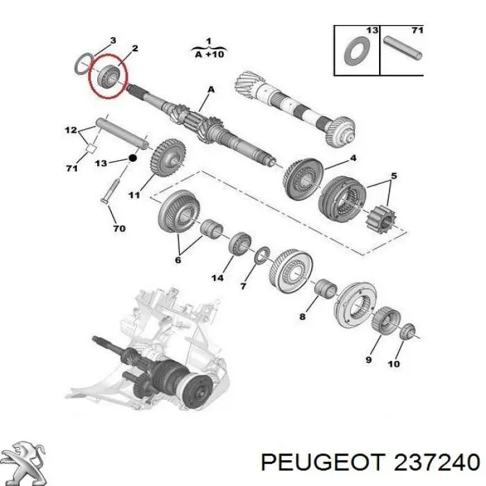 Подшипник первичного вала КПП Peugeot/Citroen 237240 цена, от 15.12 USD