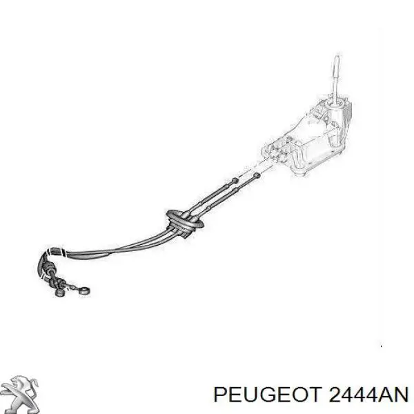 2444AN Peugeot/Citroen трос переключения передач сдвоенный
