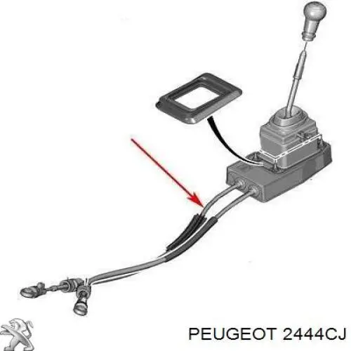 2444CJ Peugeot/Citroen трос переключения передач (выбора передачи)