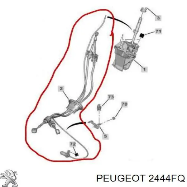 Трос переключения передач, выбора передачи Peugeot/Citroen 2444FQ цена, от 123.95 USD