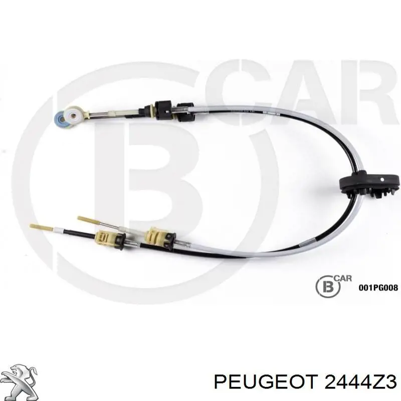 2444Z3 Peugeot/Citroen Трос выбора передачи