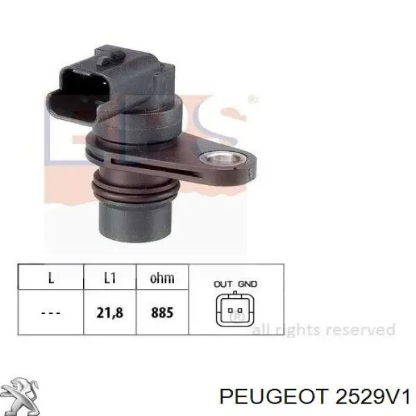 Sensor de velocidad 2529V1 Peugeot/Citroen