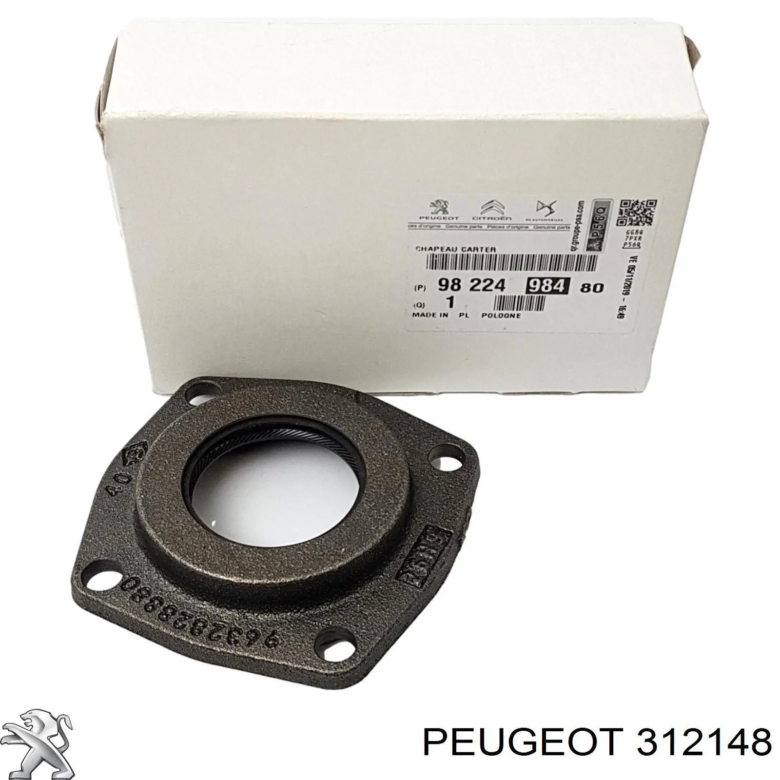 312148 PEUGEOT Anillo retén de semieje, eje delantero, izquierdo original y equivalente