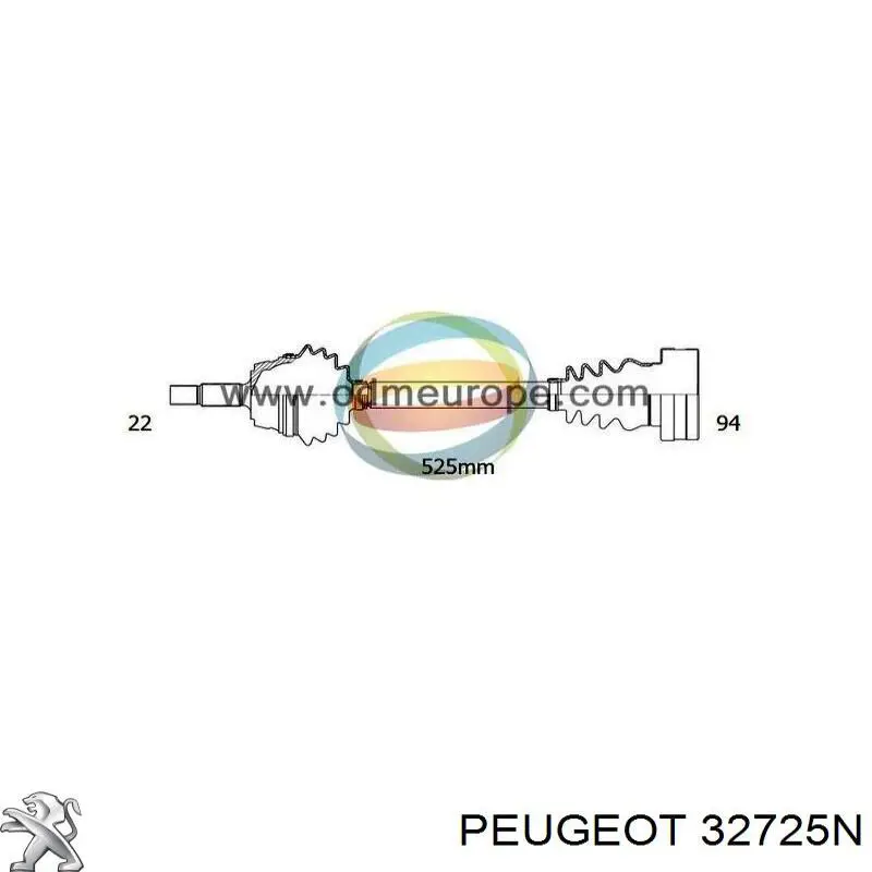 Árbol de transmisión delantero izquierdo 32725N Peugeot/Citroen