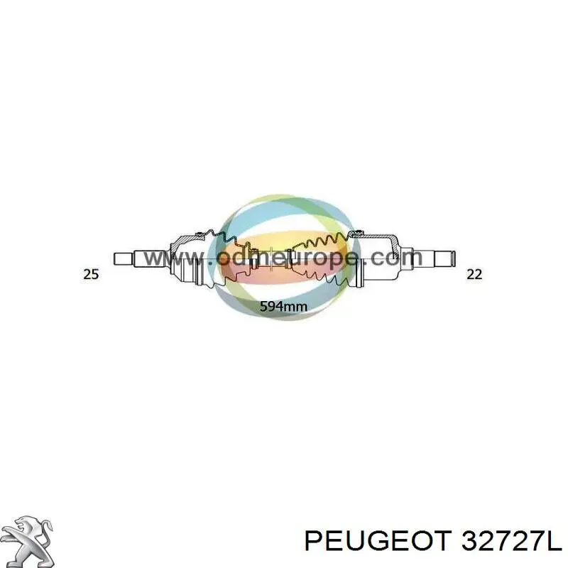 Привод передний левый Peugeot/Citroen 32727L цена, от 104.82 USD