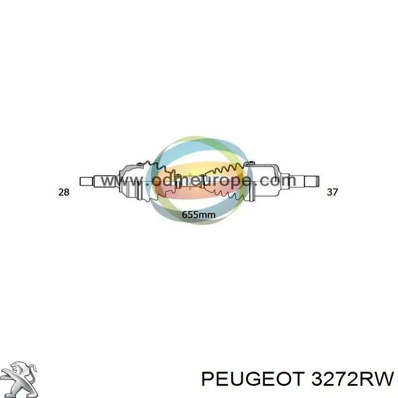 Полуось (привод) передняя левая 3272RW Peugeot/Citroen