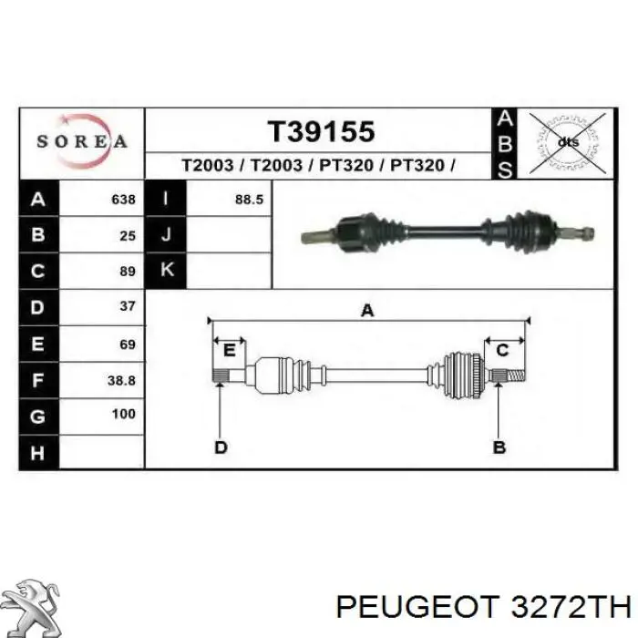 Левая полуось 11144981009 Meyle