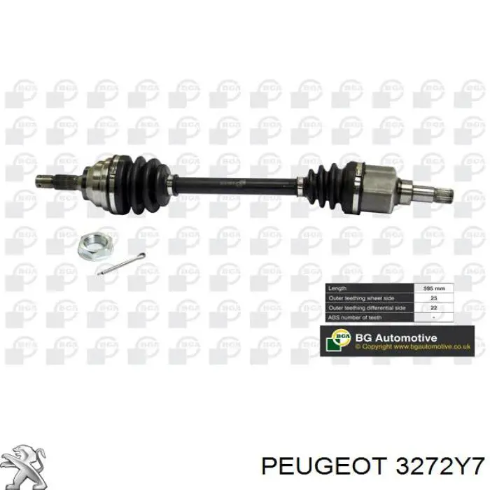 3272Y7 Peugeot/Citroen Полуось передняя левая