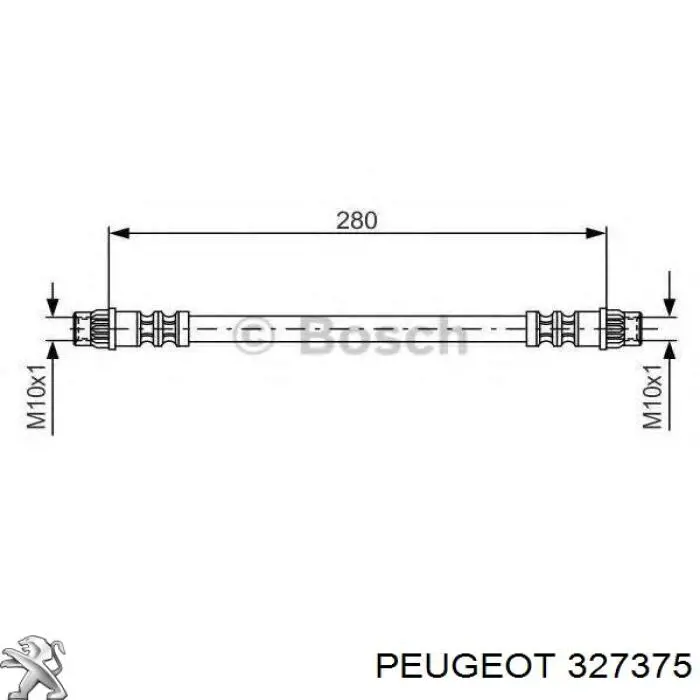 327375 Peugeot/Citroen Полуось передняя левая