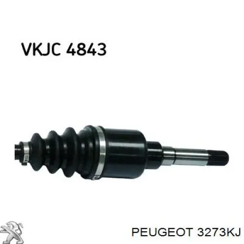 3273KJ Peugeot/Citroen Полуось передняя, правая