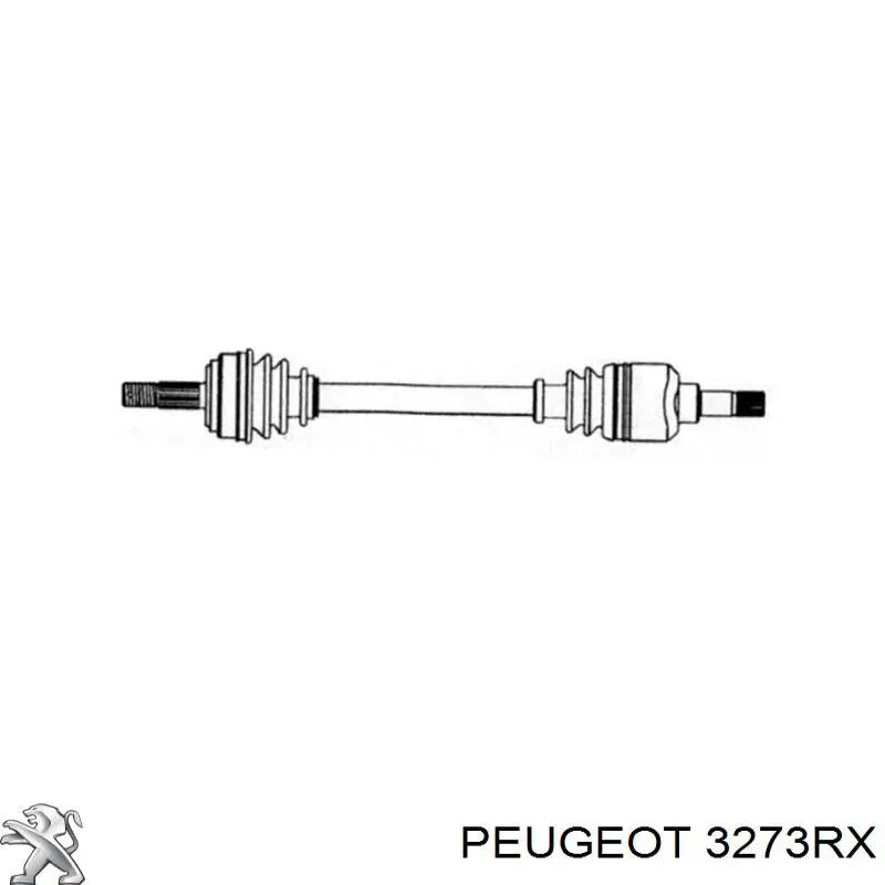 3273RW Peugeot/Citroen semieixo (acionador dianteiro direito)