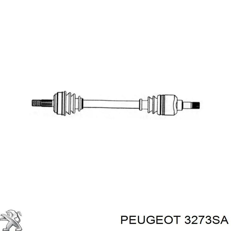 3273SA Peugeot/Citroen semieixo (acionador dianteiro direito)