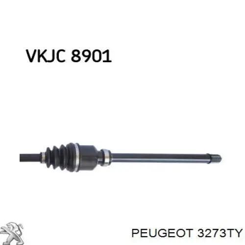 3273TY Peugeot/Citroen Полуось передняя, правая