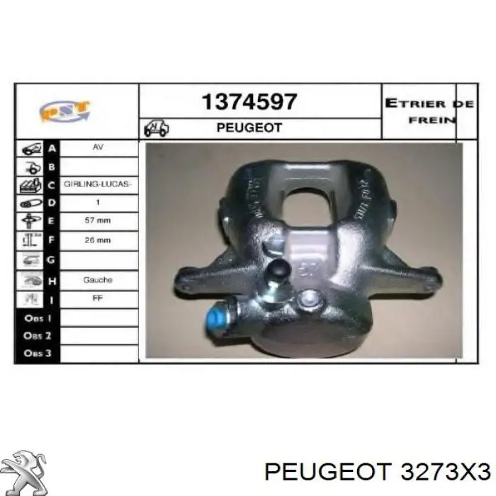  3273X3 Peugeot/Citroen