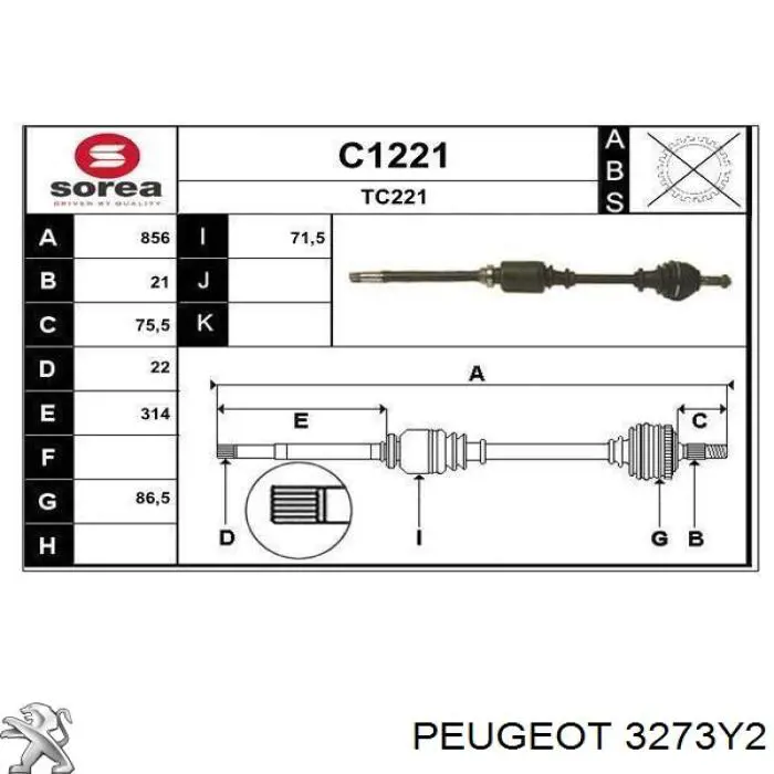 3273Y2 Peugeot/Citroen 