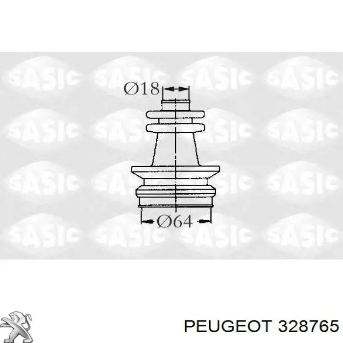 328765 Peugeot/Citroen Пыльник ШРУСа передней полуоси внутренний