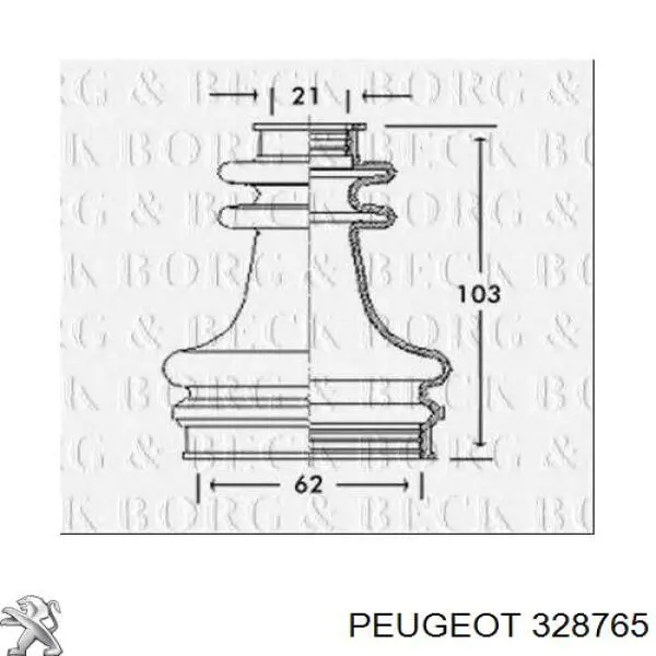 Пыльник шарнира угловых скоростей внутренний передний Peugeot/Citroen 328765 цена, от 4.27 USD