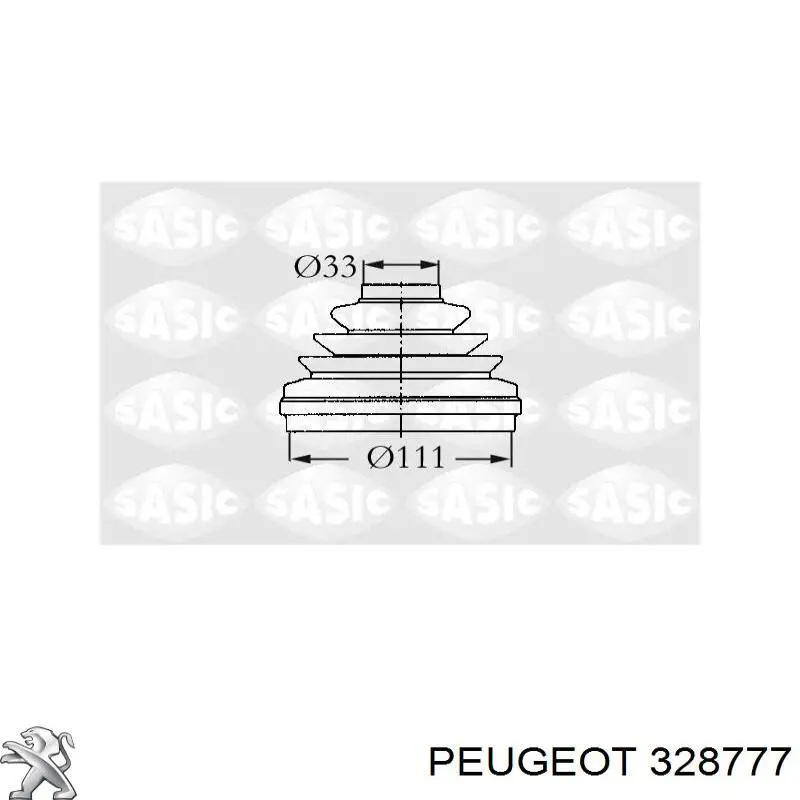 Fuelle, árbol de transmisión delantero interior 328777 Peugeot/Citroen