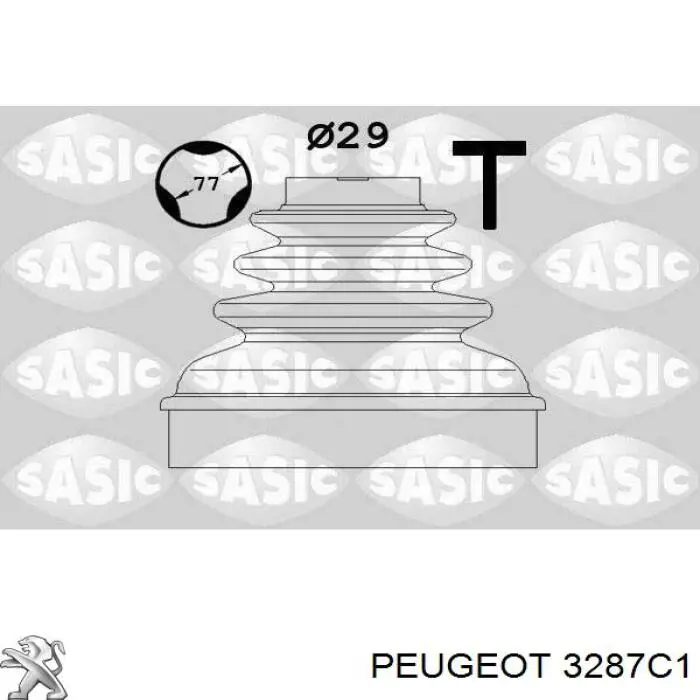 Fuelle, árbol de transmisión delantero interior 3287C1 Peugeot/Citroen