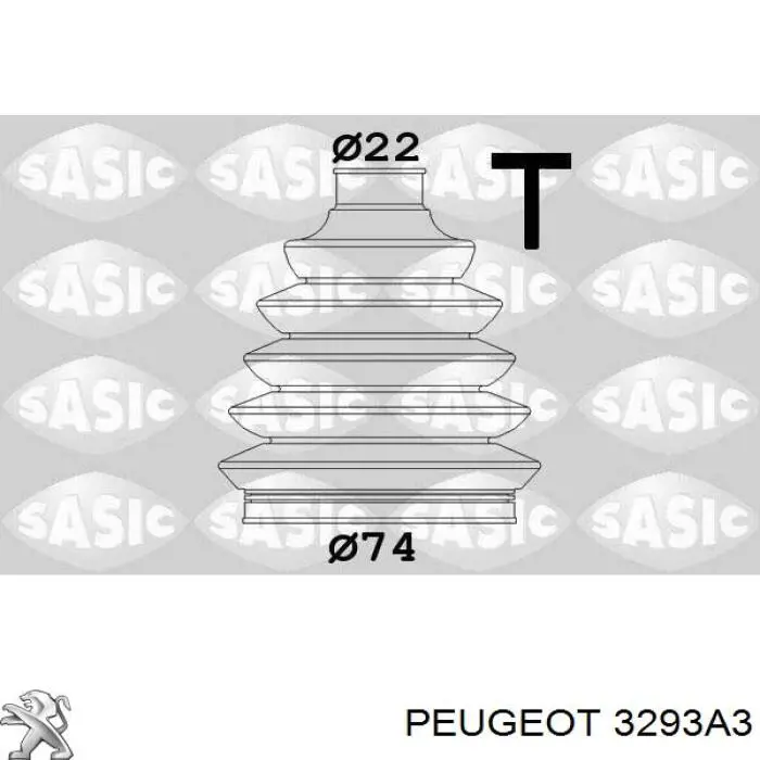 Fuelle, árbol de transmisión delantero exterior 3293A3 Peugeot/Citroen