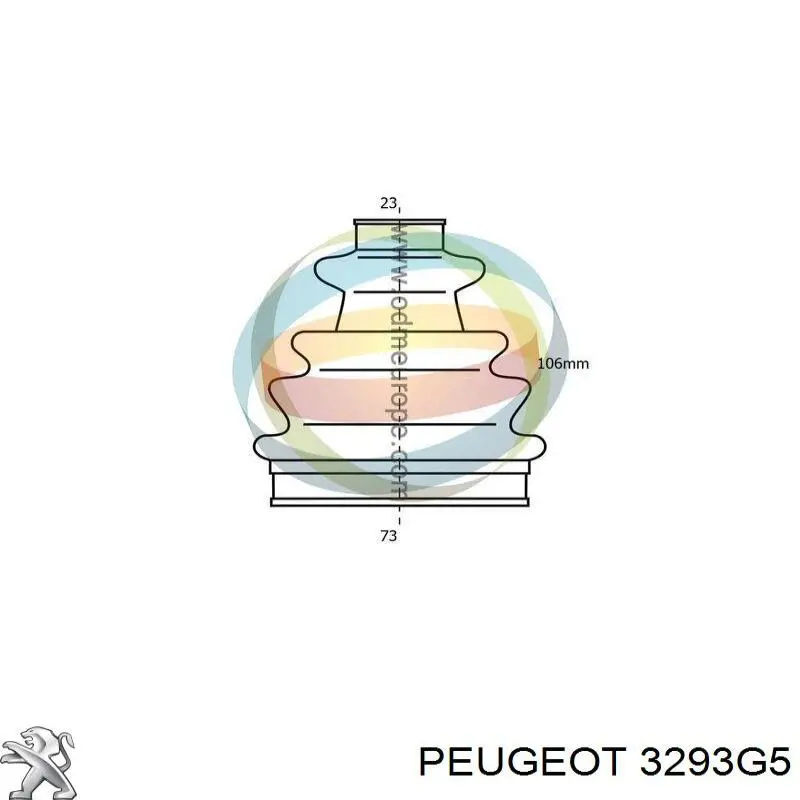 3293G5 Peugeot/Citroen пыльник шруса передней полуоси наружный