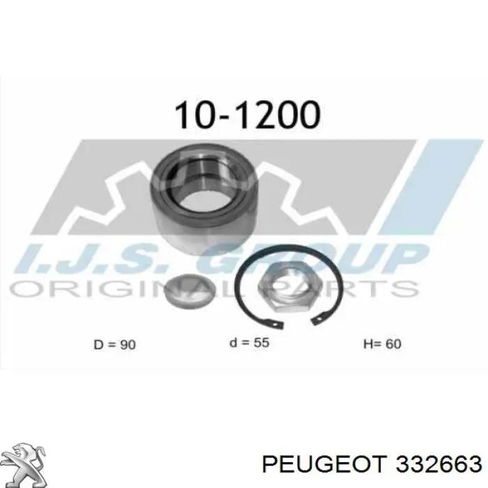 Комплект подшипника ступицы колеса Peugeot/Citroen 332663 цена, от 22.97 USD